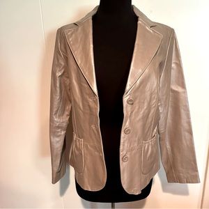 Pearlescent leather jacket, size medium. Shiny and beautiful!